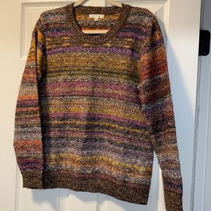 Vintage Orvis Women's multi-colored Sweater Cotton Blend Rustic Outdoors EUC